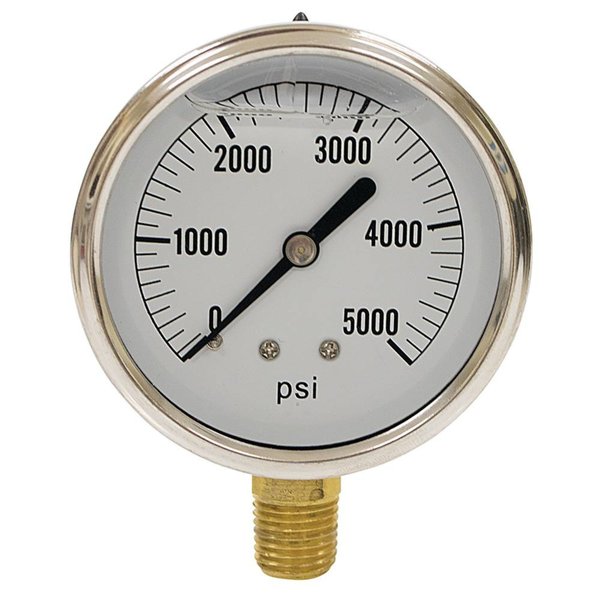 Stens New 758-974 Pressure Washer Gauge For Stainless Steel Case And Rim 1/4 In. Npt 758-974